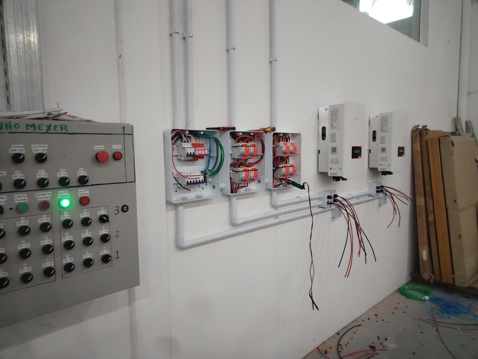 Painel de comando elétrico industrial